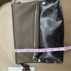 Hammitt VIP Medium Olivine Snake | eBay HAMMITT VIP MED OLIVINE SNAKE Leather Clutch Crossbody Bag NWT main image 1
